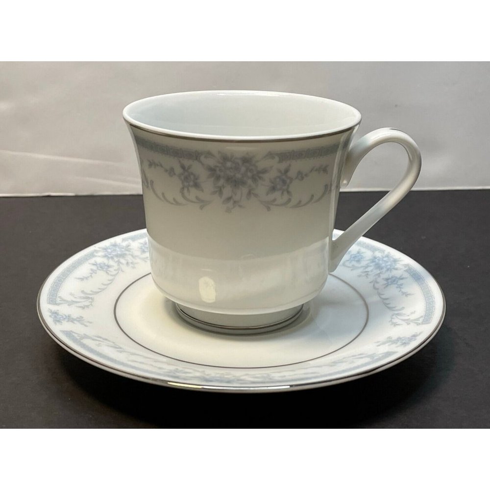 Blue Whisper by Sheffield coffee cups & saucers set of 6 made in Japan 1985 tea - Picture 2 of 16